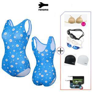 [레노마수영복]여성 실내 데이지 U-BACK 라인 원피스수영복 블루 5종세트(택1)-RN-LS2F803-BU SET(택1)