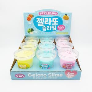 3000 젤라또 슬라임 9개입 1박스-투톤 말랑 쫀득 슬라임