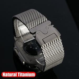 천연 티타늄 밀라노 루프 밴드 애플 워치 10 9 8 7 6 Se 5 울트라 2 스트랩 49mm 2025