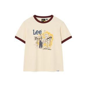 와키윌리 WACKY WILLY [와키윌리 x Lee] 우먼스 링거 세미오버 반팔티셔츠 크림 WA2502STL6CM 1831627