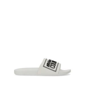 베르사체 진 남성 화이트 슬라이드 슬리퍼 78YA3SQ3ZSC22003