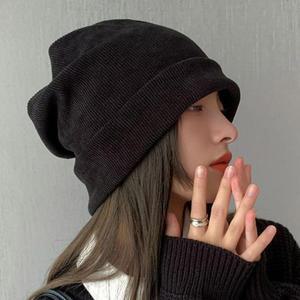 [MENPKGF1_53DU]여성 포인트 비니 골덴 유행 벙거지 모자