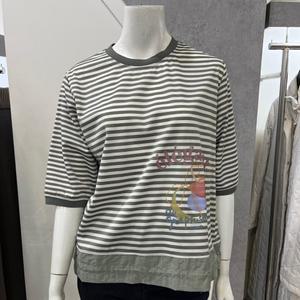[안지크]라운드넥 밑단 셔링 반팔 티셔츠 AI2TS5140