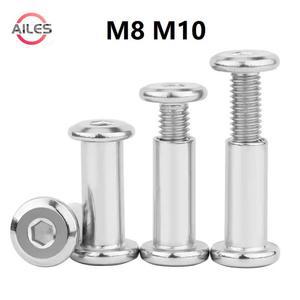 육각 소켓 플랫 에지 챔퍼 부목 나사 너트 세트, 알렌 가구 연결 볼트, 304 스테인리스 스틸, M8, M10
