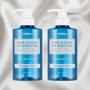 쿤달바디워시 아이스부스팅바디워시 쿨앤클리어 아쿠아민트 500ml 2개