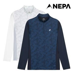 [네파] 여성 마운틴 카모 프린트 냉감 집업티셔츠 7I45400