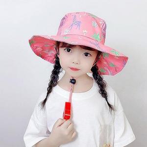 유아 아동 어린이 기린호루라기메쉬챙 자외선차단 챙모자 돌돌이 벙거지