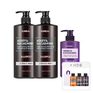쿤달 네이처 샴푸 화이트머스크향 1058ml, 2개+ 트리트먼트화이트머스크향 500ml,1개+ 증정(샴푸  화이트머스크,100ml +바디워시 화이트머스크,100ml+ 트리트먼트 화이트머스크,100ml +쇼핑백 각1개  총(4개))