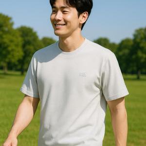 케이투  남성용 시원서커 DRY ICE 우븐 반팔라운드 KMM25251C1 아이스그레이