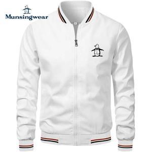 남자여름잠바 남성여름바람막이 점퍼 자켓 2025 새로운 MUNSINGWEAR 남성 스탠드 업 칼라 지퍼 스포츠 자켓