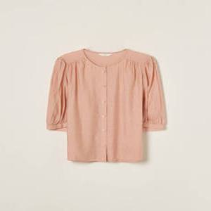 ROEM 라운드넥 셔링 블라우스_RMBLF25R16 565445