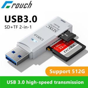 Crouch 카드 리더기 USB 3.0-마이크로 SD TF 메모리 어댑터 PC 노트북 액세서리 512G 스마트 호환