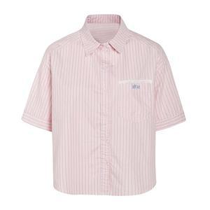 [JJ지고트](의정부점)스트라이프 세미크롭 셔츠 블라우스 GR6N0BL601