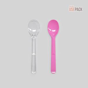 일회용 아이스크림스푼 대 투명 일회용 수저 벌크 500개