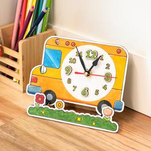 [오피스스쿨] 민화샵 교육용 시계만들기 운송수단 무브먼트 우드시계 DIY