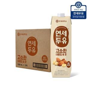 연세두유 고소한 아몬드 잣 두유 1000ml 12팩