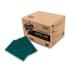 쿼카스마켓 3M 96 다목적 녹색 수세미 대 20개입 벌크 포장
