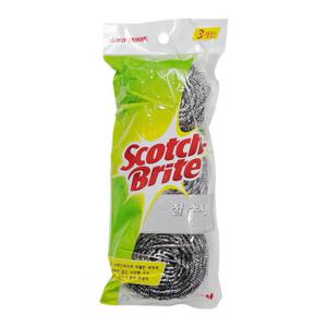 3M 스카치브라이트 철수세미 스테인레스 탄냄비 수세미 45g 3개입