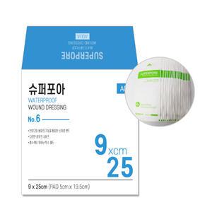 밴드골드 슈퍼포아 아쿠아 드레싱밴드 운드드레싱 NO.6(6호) 9cm x 25cm 30매입