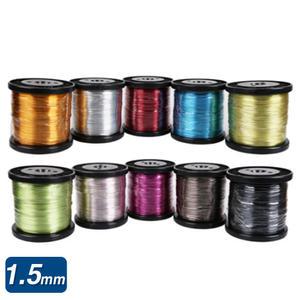 FOB 칼라 대용량 공예철사 보빙 120M 1.5mm 공예 칼라 철사 와이어 아트 만들기 DIY 재료 꽃 메탈릭