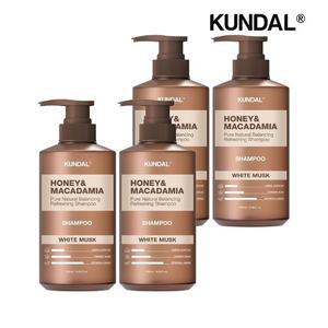 [기타]쿤달 허니 앤 마카다미아 네이처 샴푸 화이트머스크 500ml x4개
