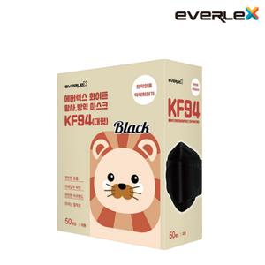 KF94 국산 에버렉스 황사 방역 마스크 블랙 대형 50매