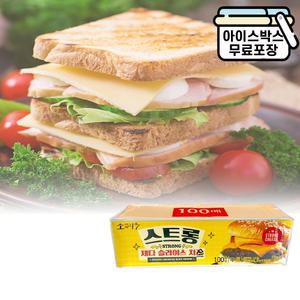 에이치에이유통 동원 소와나무 스트롱 체다 슬라이스 치즈 100매