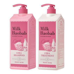 밀크바오밥 세라 샴푸 피오니머스크, 1200ml, 1개 + 트리트먼트, 1개