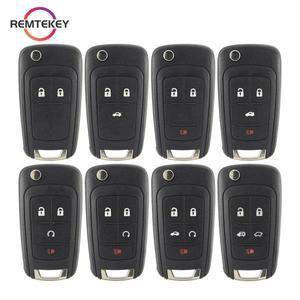 REMTEKEY 스마트 자동차 키 쉘 플립 컨트롤 원격 포브 케이스, 쉐보레 크루즈 에피카 로바 카마로 임팔라