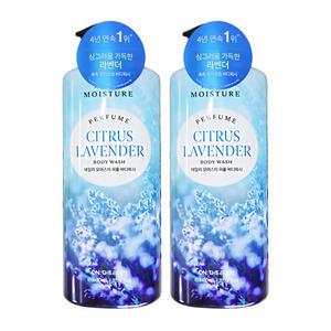 엘지 온더바디 데일리 모이스처 퍼퓸 바디워시 시트러스 라벤더향 1100ml 2개 샤워
