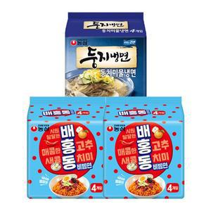 농심 배홍동 비빔면 8봉 + 둥지냉면 4봉