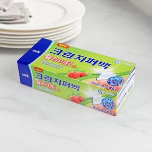[기타]크린랩 대용량 슬라이딩 지퍼백 대(27x28) 45매입