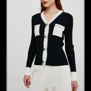 [금쪽상담소 박소현 착용]제시뉴욕 22ss 배색 포인트 가디건(JC35NSKG3060-아이보리,네이비)