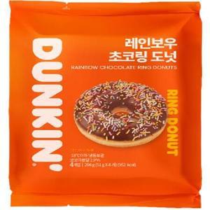 던킨 레인보우초코링도넛51g x 4개