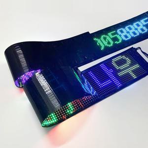 59x12cm 플렉시블 미니 LED전광판 블루투스 차량용 광고판 OPEN 영업중 간판