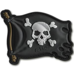 M-Tac Morale Patch Jolly Roger 해적 깃발 - 조끼 배낭 모자용 PVC 패치 후크 패스너 뒷면이 있는 전술 밀