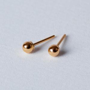 [니지쥬얼리] 14K GOLD 3mm 골든볼 이어링