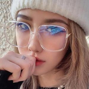 빅 블루라이트 차단 안경 편광 오버사이즈 사각 뿔테