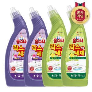 홈스타 락스와세제 750ml X 4개(후로랄2+허벌2) [복합구성]