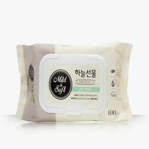 피톤치드 하늘선물 일회용 물티슈 100매캡 12개