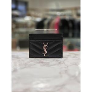 [파주점][생로랑][SAINT LAURENT]  생로랑 그랑 드 뿌드르 엠보스드 카드 지갑 423291-BOW02-1000