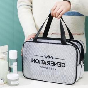 아쿠아 29x20cm 세면 백 블랙 워시 파우치 방수 메쉬