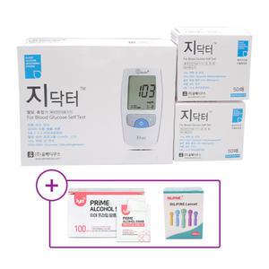 지닥터 측정기/시험지100매/알콜스왑 100매/채혈침 100개 세트구성