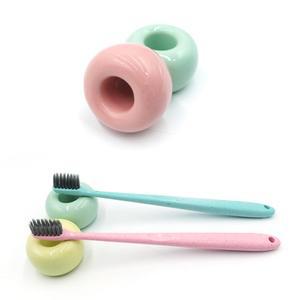 컬러도자기 도넛칫솔꽂이 동그라미칫솔거치대 1p 세면대정리용품