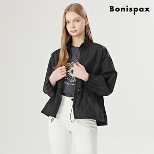 [보니스팍스]미니멀 반하이넥 집업 허리 스트링 점퍼 (XO1JJ005L0)