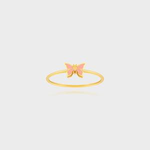 [베티블루] 995 999 24K 순금 에나멜 나비 여성 여자 1.45g 금 링 반지