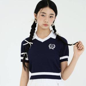 [더데이걸]걸리쉬 카라 반팔 스웨터TGKA24402A