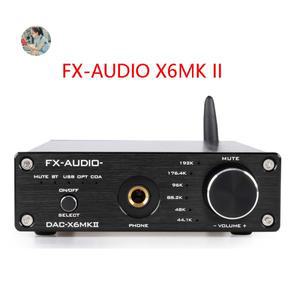 FX-AUDIO DAC-X6MKII HI-FI 블루투스 오디오 DAC/AMP 증폭기, ESS9018 칩, USB, 동축, 광학 입력, AC110, 2