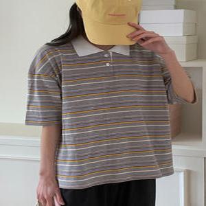 위크 럭비 단가라 반팔 카라티 (3color)