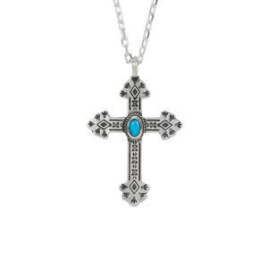 [정품] 더가이즈X렌도 925 실버 십자가 터키석 펜던트 체인 목걸이 60cm The Guys X Rendoe Silver Cross